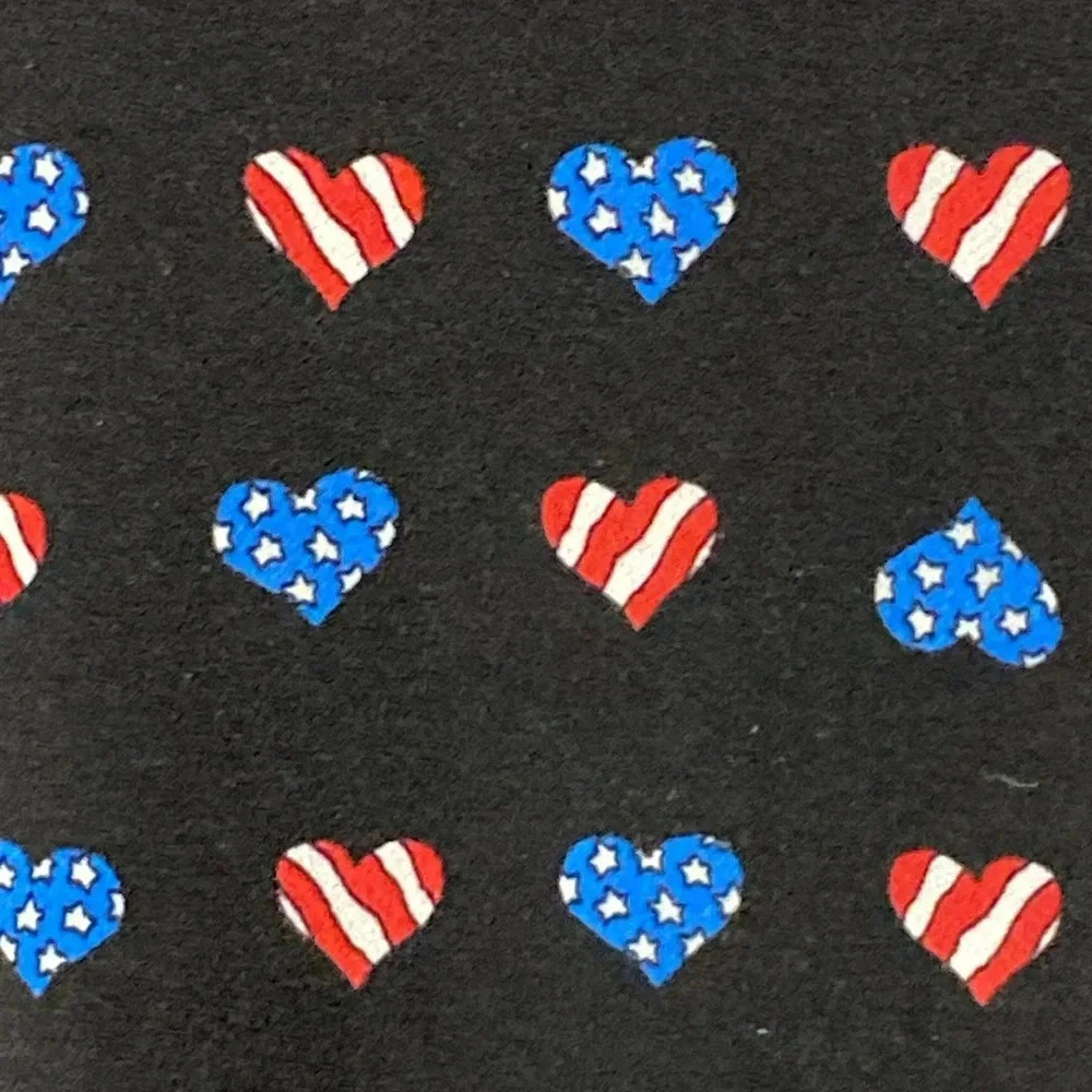 LULA ROE WO SIZE SMALL NAVY‎ PATRIOTIC HEARTS DRESS HIGH- LO HEM CLEAN - Picture 10 of 10